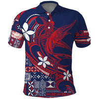 Samoa Manuia le Aso Tuto'atasi Polo Shirt Siapo Mamanu Mix Tatau Marlin - Flag Color