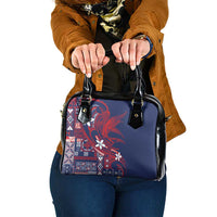 Samoa Manuia le Aso Tuto'atasi Shoulder Handbag Siapo Mamanu Mix Tatau Marlin - Flag Color