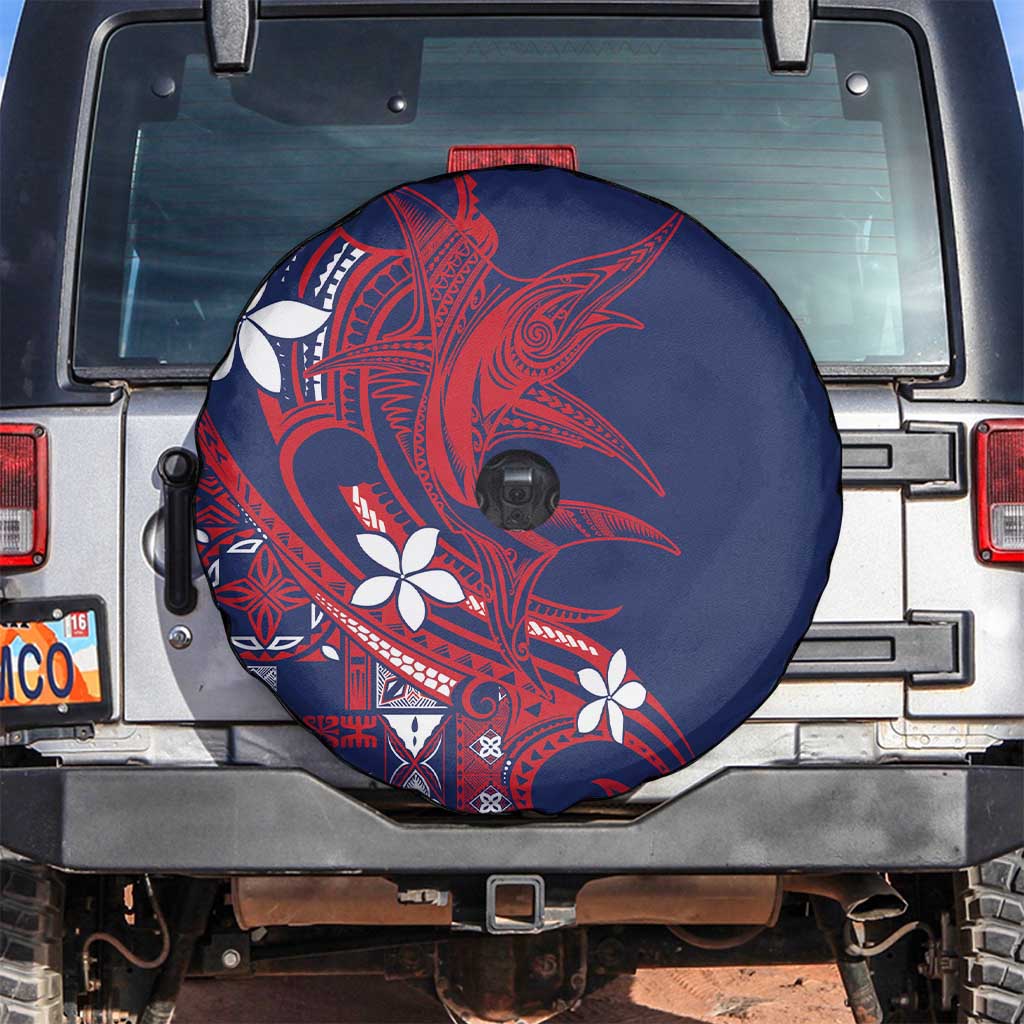 Samoa Manuia le Aso Tuto'atasi Spare Tire Cover Siapo Mamanu Mix Tatau Marlin - Flag Color