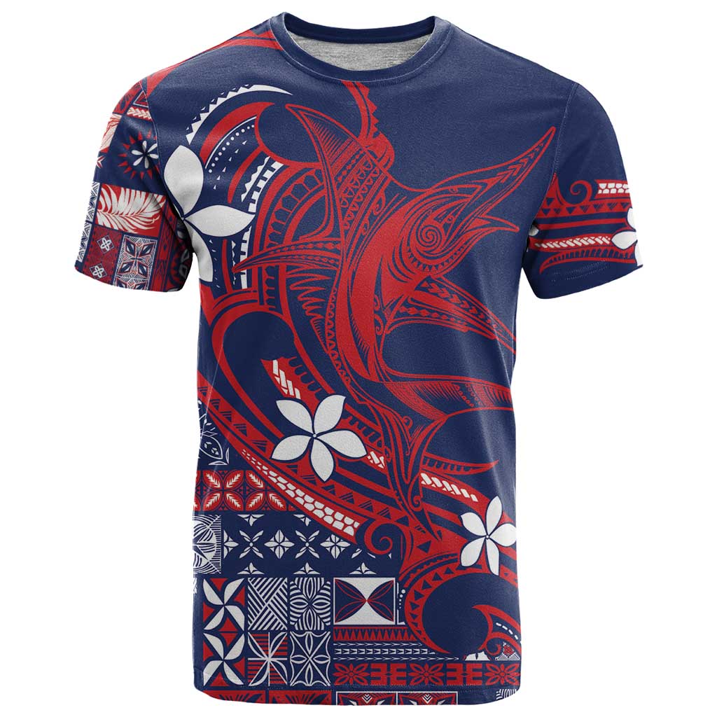 Samoa Manuia le Aso Tuto'atasi T Shirt Siapo Mamanu Mix Tatau Marlin - Flag Color