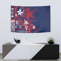 Samoa Manuia le Aso Tuto'atasi Tapestry Siapo Mamanu Mix Tatau Marlin - Flag Color