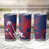 Samoa Manuia le Aso Tuto'atasi Tumbler Cup Siapo Mamanu Mix Tatau Marlin - Flag Color
