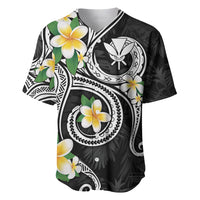Kanaka Maoli Hawaii Plumeria Baseball Jersey Dancing Tentacles Black Style
