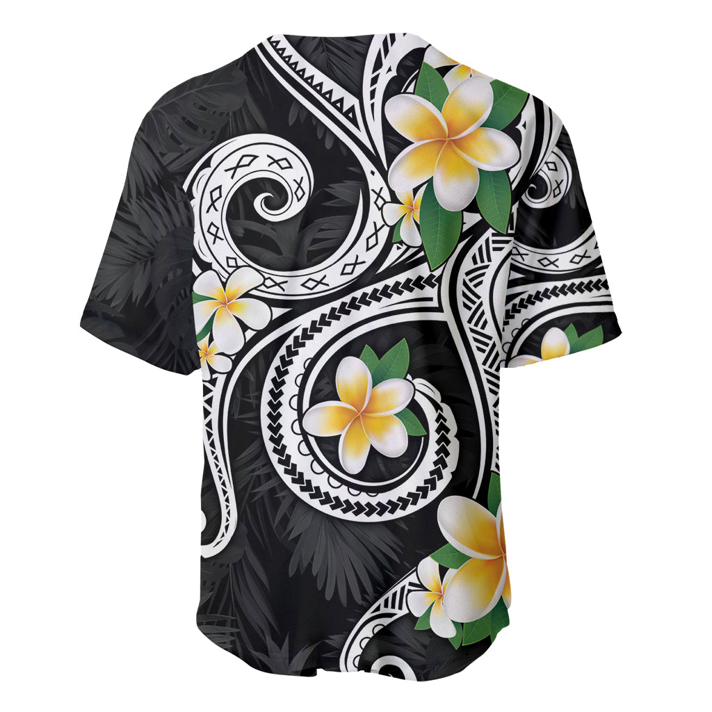 Kanaka Maoli Hawaii Plumeria Baseball Jersey Dancing Tentacles Black Style