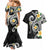 Kanaka Maoli Hawaii Plumeria Couples Matching Mermaid Dress and Hawaiian Shirt Dancing Tentacles Black Style