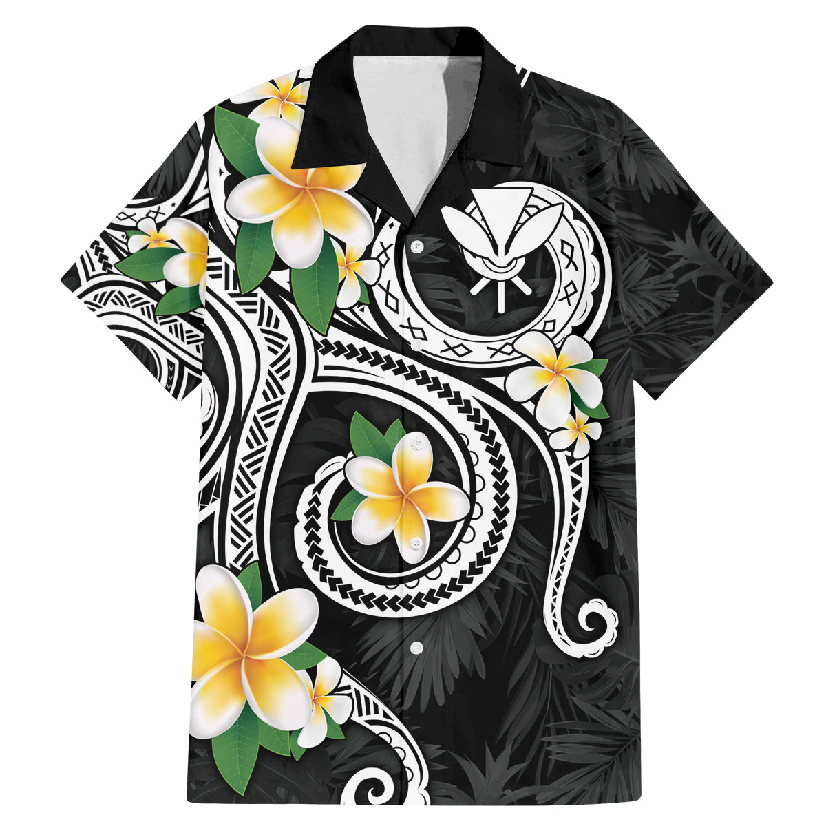 Kanaka Maoli Hawaii Plumeria Family Matching Mermaid Dress and Hawaiian Shirt Dancing Tentacles Black Style