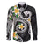 Kanaka Maoli Hawaii Plumeria Family Matching Puletasi and Hawaiian Shirt Dancing Tentacles Black Style