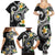 Kanaka Maoli Hawaii Plumeria Family Matching Summer Maxi Dress and Hawaiian Shirt Dancing Tentacles Black Style