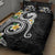 Kanaka Maoli Hawaii Plumeria Quilt Bed Set Dancing Tentacles Black Style