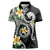 Kanaka Maoli Hawaii Plumeria Women Polo Shirt Dancing Tentacles Black Style