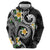 Kanaka Maoli Hawaii Plumeria Zip Hoodie Dancing Tentacles Black Style