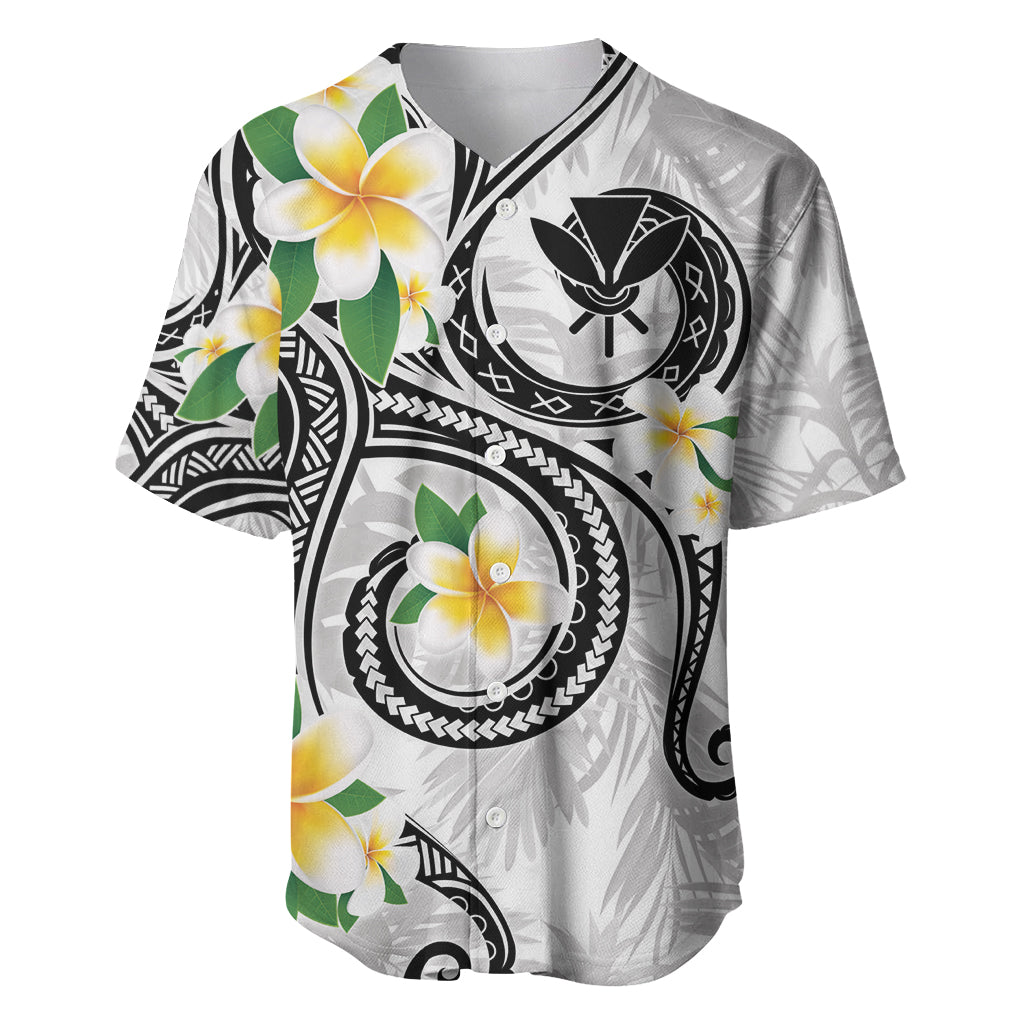 Kanaka Maoli Hawaii Plumeria Baseball Jersey Dancing Tentacles White Style