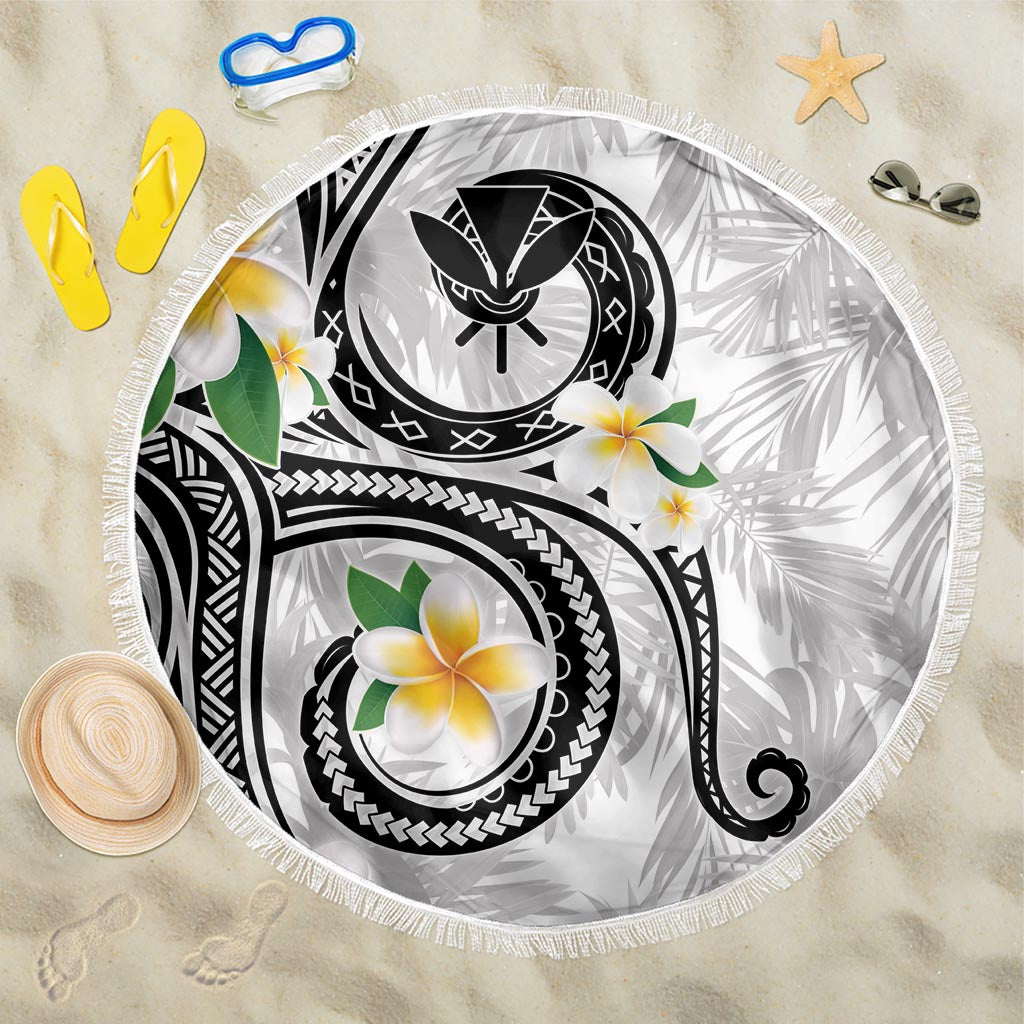 Kanaka Maoli Hawaii Plumeria Beach Blanket Dancing Tentacles White Style