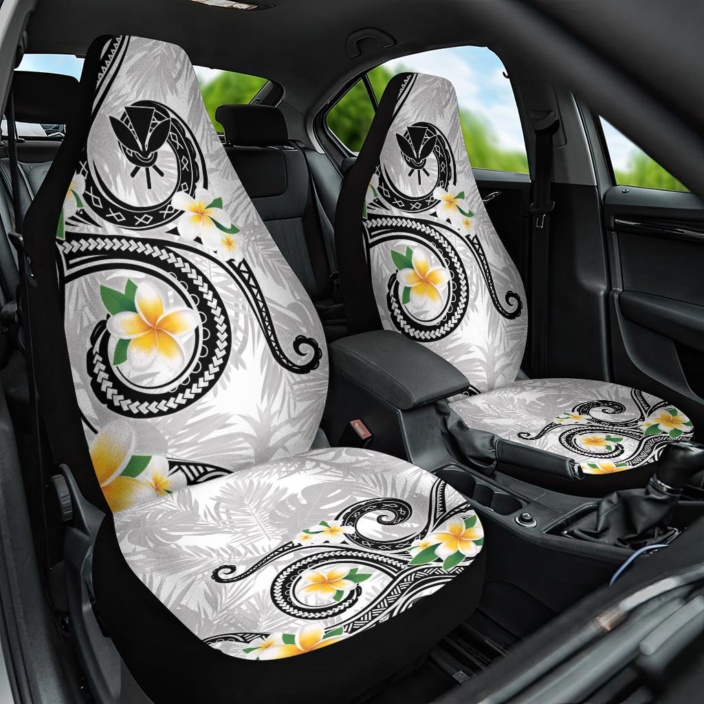 Kanaka Maoli Hawaii Plumeria Car Seat Cover Dancing Tentacles White Style