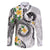 Kanaka Maoli Hawaii Plumeria Family Matching Long Sleeve Bodycon Dress and Hawaiian Shirt Dancing Tentacles White Style