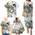 Kanaka Maoli Hawaii Plumeria Family Matching Puletasi and Hawaiian Shirt Dancing Tentacles White Style