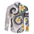 Kanaka Maoli Hawaii Plumeria Family Matching Short Sleeve Bodycon Dress and Hawaiian Shirt Dancing Tentacles White Style