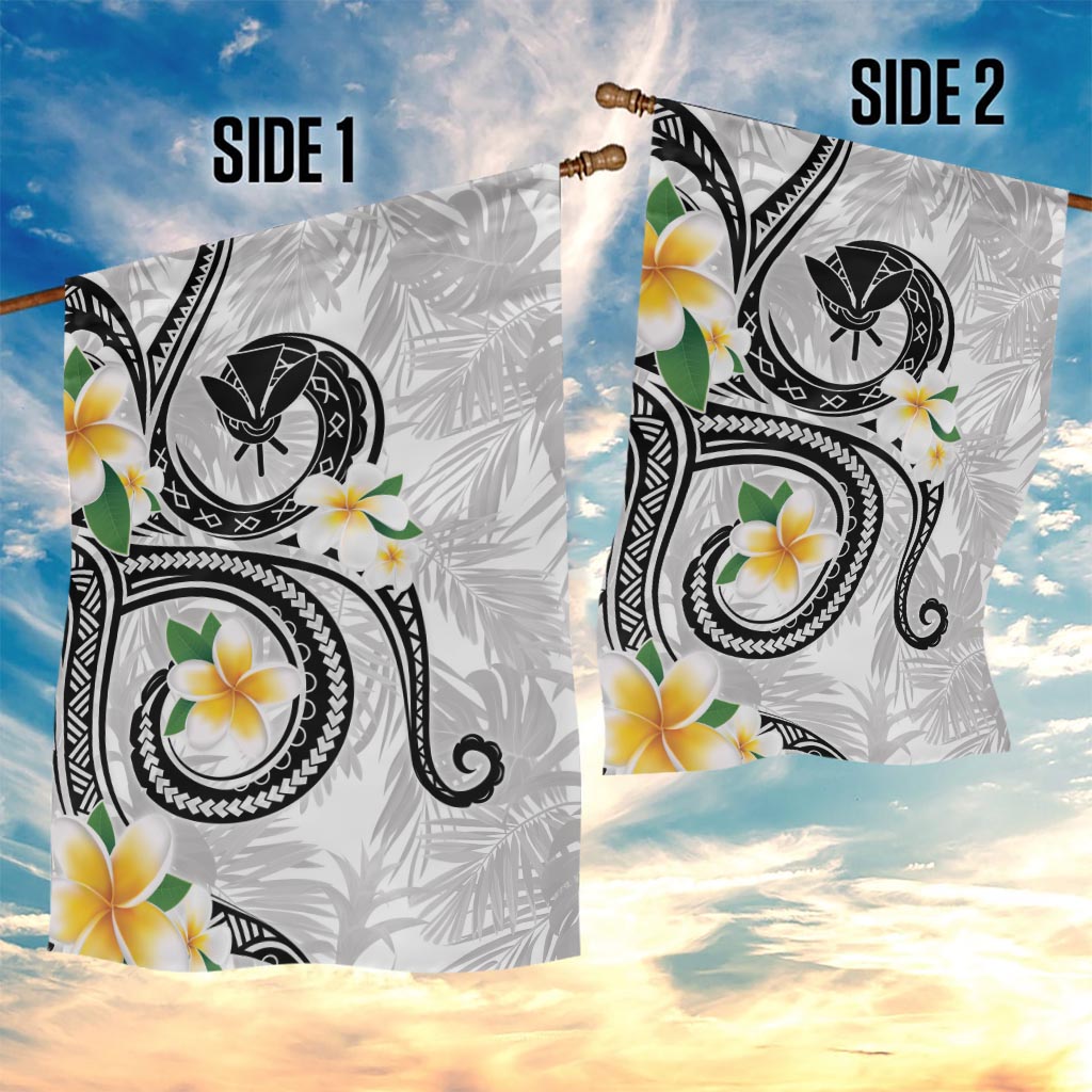 Kanaka Maoli Hawaii Plumeria Garden Flag Dancing Tentacles White Style