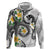 Kanaka Maoli Hawaii Plumeria Hoodie Dancing Tentacles White Style