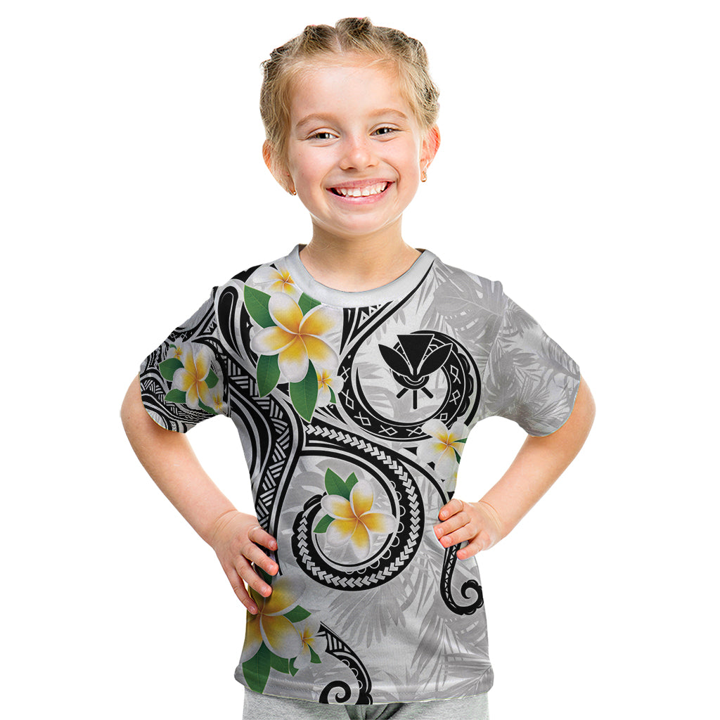 Kanaka Maoli Hawaii Plumeria Kid T Shirt Dancing Tentacles White Style