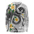 Kanaka Maoli Hawaii Plumeria Long Sleeve Shirt Dancing Tentacles White Style