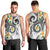 Kanaka Maoli Hawaii Plumeria Men Tank Top Dancing Tentacles White Style