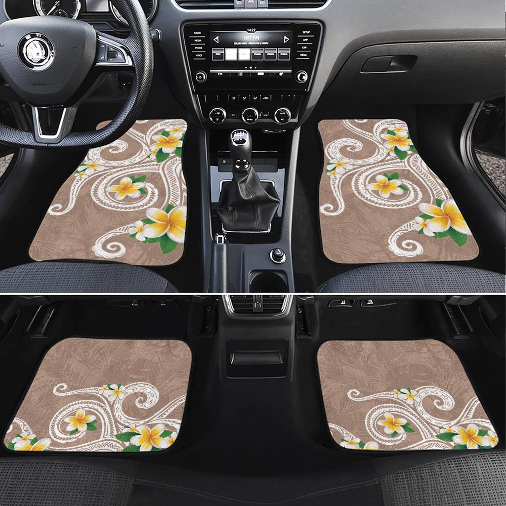 Kanaka Maoli Hawaii Plumeria Car Mats Dancing Tentacles Beige Style LT7