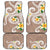 Kanaka Maoli Hawaii Plumeria Car Mats Dancing Tentacles Beige Style LT7