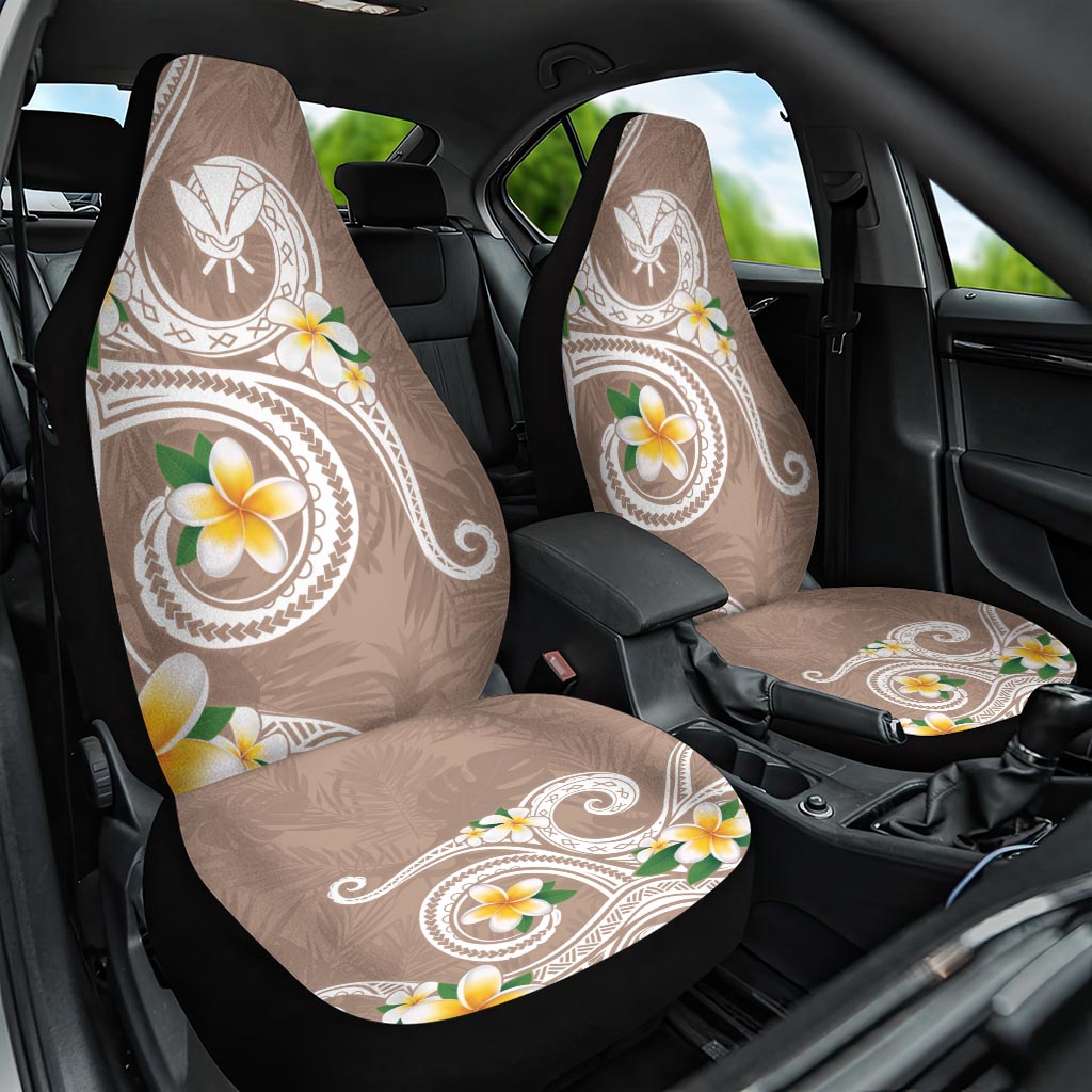 Kanaka Maoli Hawaii Plumeria Car Seat Cover Dancing Tentacles Beige Style LT7