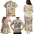 Kanaka Maoli Hawaii Plumeria Family Matching Puletasi and Hawaiian Shirt Dancing Tentacles Beige Style