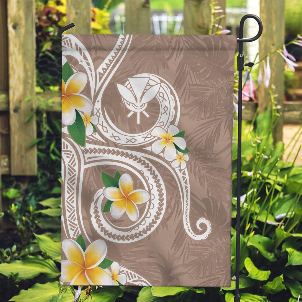 Kanaka Maoli Hawaii Plumeria Garden Flag Dancing Tentacles Beige Style LT7