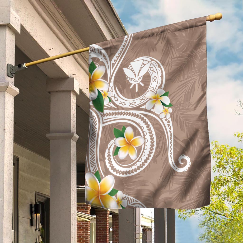 Kanaka Maoli Hawaii Plumeria Garden Flag Dancing Tentacles Beige Style LT7