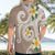 Kanaka Maoli Hawaii Plumeria Hawaiian Shirt Dancing Tentacles Beige Style