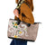 Kanaka Maoli Hawaii Plumeria Leather Tote Bag Dancing Tentacles Beige Style LT7