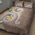 Kanaka Maoli Hawaii Plumeria Quilt Bed Set Dancing Tentacles Beige Style LT7