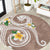 Kanaka Maoli Hawaii Plumeria Round Carpet Dancing Tentacles Beige Style LT7