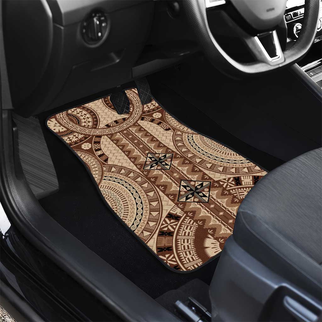 Bula Fiji Vintage Car Mats Brown Masi Motifs
