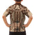 Bula Fiji Vintage Family Matching Puletasi and Hawaiian Shirt Brown Masi Motifs