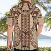 Bula Fiji Vintage Hawaiian Shirt Brown Masi Motifs