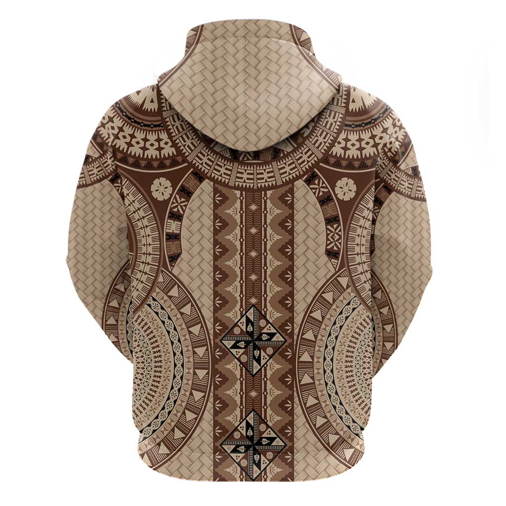 Bula Fiji Vintage Hoodie Brown Masi Motifs
