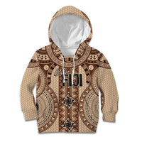 Bula Fiji Vintage Kid Hoodie Brown Masi Motifs