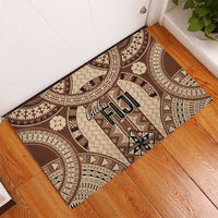 Bula Fiji Vintage Rubber Doormat Brown Masi Motifs