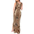 Bula Fiji Vintage Tank Maxi Dress Brown Masi Motifs