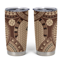 Bula Fiji Vintage Tumbler Cup Brown Masi Motifs