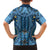 Bula Fiji Vintage Family Matching Puletasi and Hawaiian Shirt Prussian Blue Masi Motifs