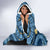 Bula Fiji Vintage Hooded Blanket Prussian Blue Masi Motifs