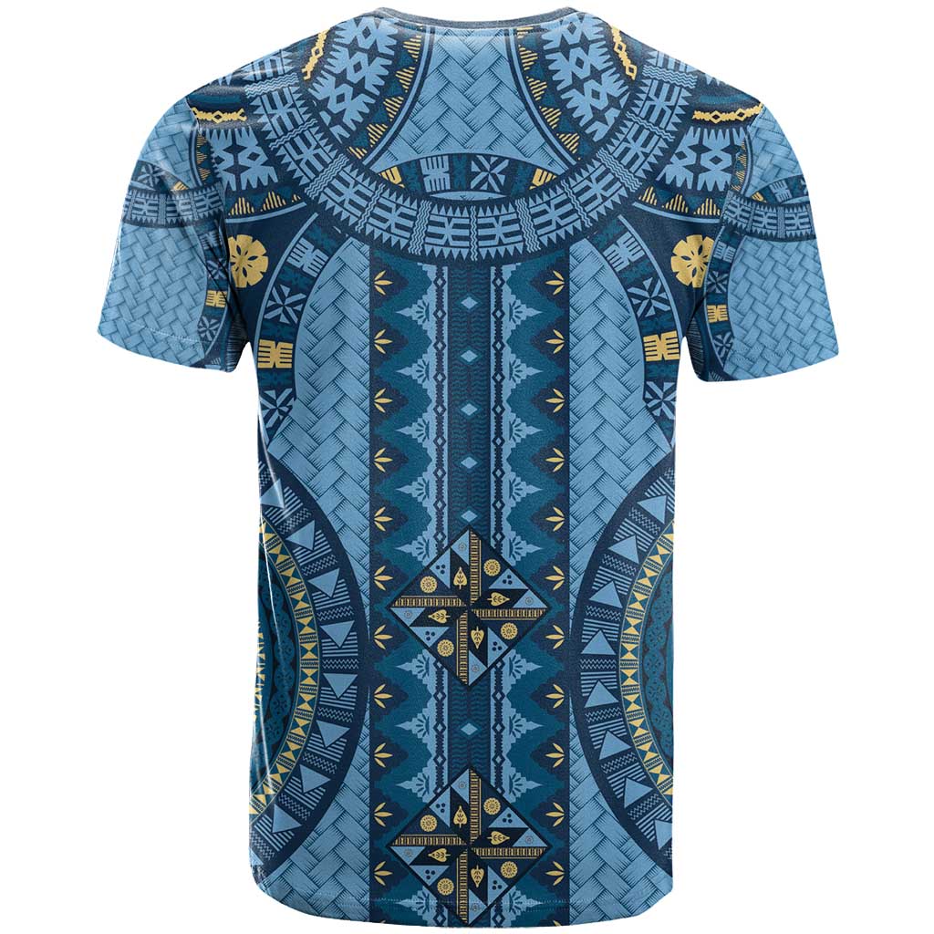 Bula Fiji Vintage T Shirt Prussian Blue Masi Motifs