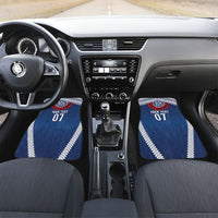 Manu Samoa Rugby Custom Navy Blue Car Mats ʻIe Toga Pattern With Red Ula fala LT7 Set 2pcs - Front Navy Blue - Polynesian Pride