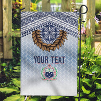 Manu Samoa Rugby Custom White Garden Flag ʻIe Toga Pattern With Brown Ula fala LT7 Garden Flag White - Polynesian Pride