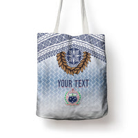 Manu Samoa Rugby Custom White Tote Bag ʻIe Toga Pattern With Brown Ula fala LT7 - Polynesian Pride